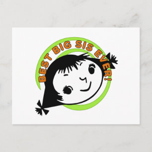 Postal Mejor Hermana Mayor De Retro