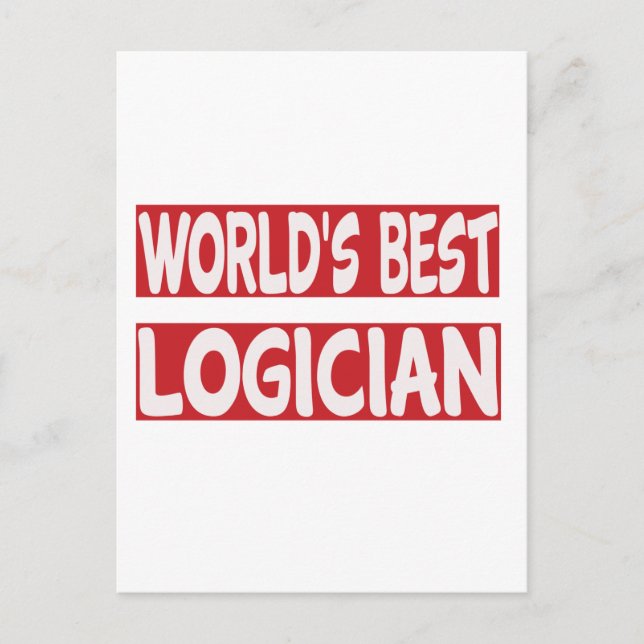 Postal Mejor Lógico del Mundo. (Anverso)