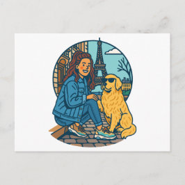 Postal Mejor Mamá de Perro en París
