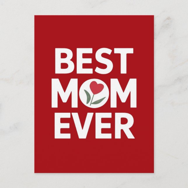 Postal Mejor mamá del mundo  (Anverso)