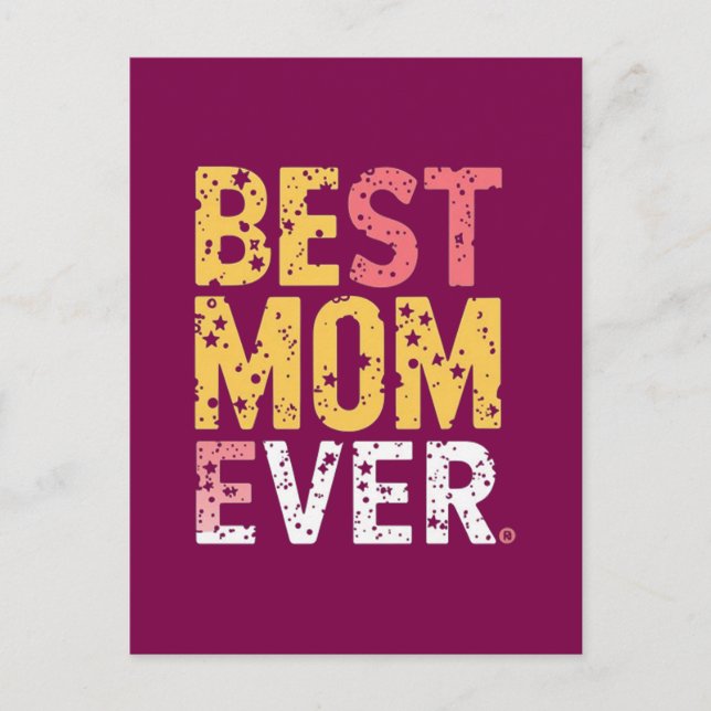 Postal Mejor mamá del mundo (Anverso)