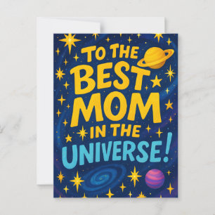 Postal Mejor mamá en el universo - Día de la Madre Cósmic