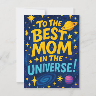 Postal Mejor mamá en el universo - Día de la Madre Cósmic