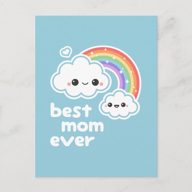 Postal Mejor mamá linda nunca (Anverso)