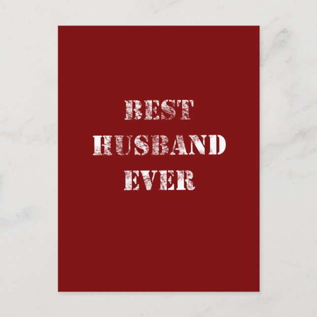 Postal Mejor marido de todos los tiempos (Anverso)