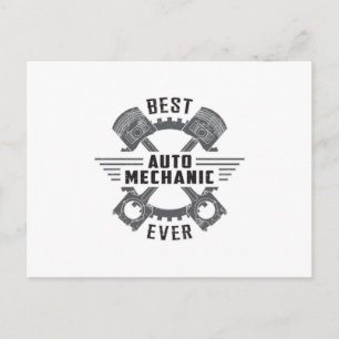 Postal Mejor Mecánica del Motor del Auto Idea de regalo d
