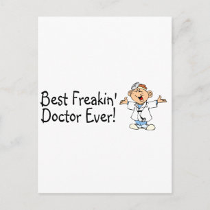 Postal Mejor Médica Freakin de la historia