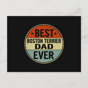 Postal Mejor padre de Boston jamás estilo retro Guay