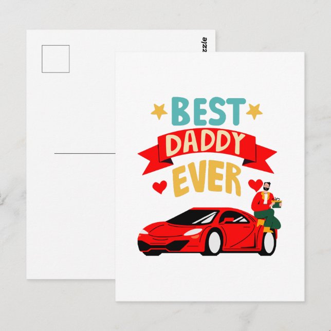 Postal Mejor Papá del Mundo (Anverso / Reverso)