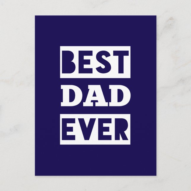 Postal Mejor papá del mundo (Anverso)