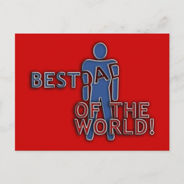 POSTAL MEJOR PAPÁ DEL MUNDO (Anverso)