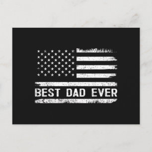 Postal Mejor Papá del Mundo con Regalos de la Bandera Est