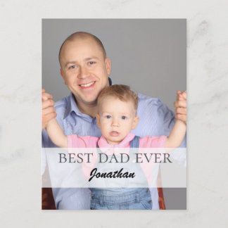 Postal Mejor Papá del Mundo Nombre Cita Diseño de Familia