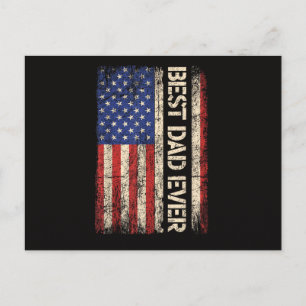 Postal Mejor Papá del Mundo Regalos de la Bandera America