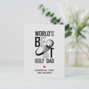 Postal Mejor Papá Golf del Mundo - Un regalo divertido y 