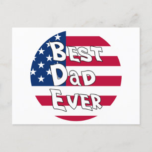 Postal Mejor Papá Nunca La Bandera De Estados Unidos