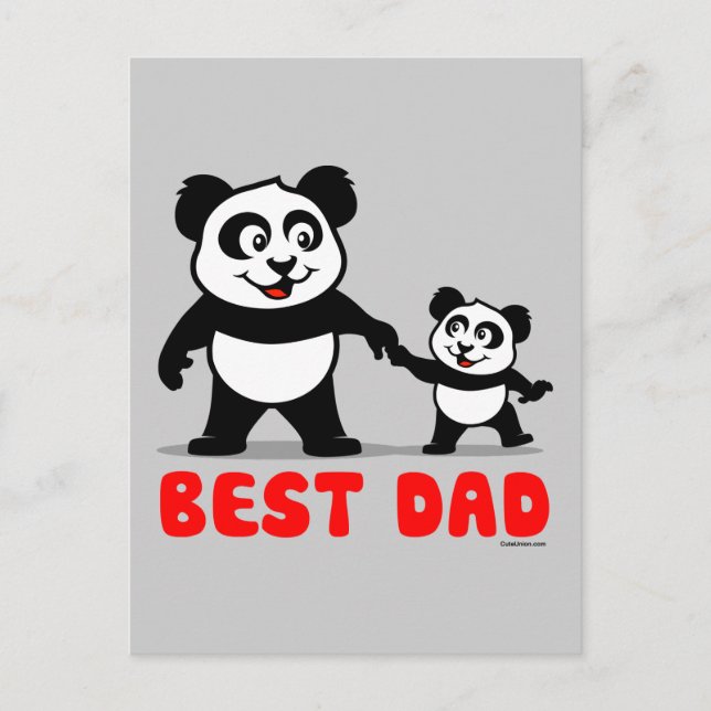 Postal Mejor Papa Panda (Anverso)