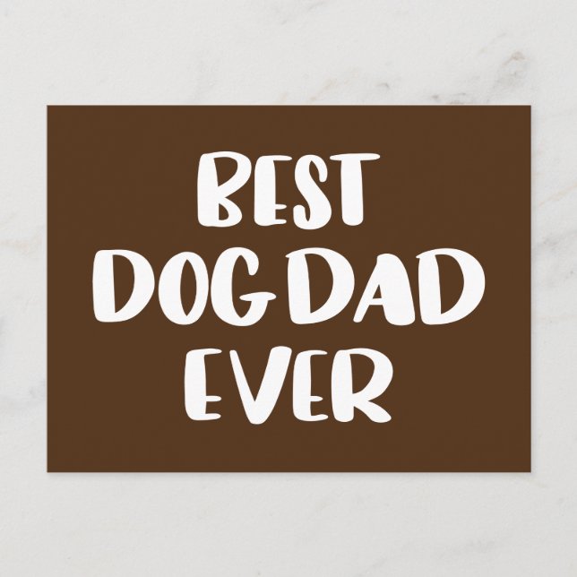 Postal Mejor Papá Perro (Anverso)