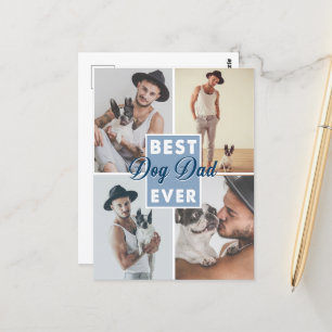 Postal Mejor Papá Perro del Mundo Día del Padre Mejor Per
