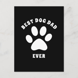 Postal Mejor Papá Perro Personalizado Texto Personalizado