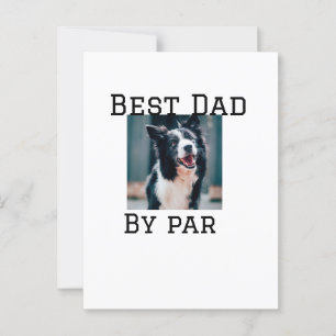 Postal Mejor papá por mascota de perro de par. Foto moder