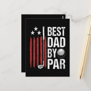 Postal Mejor Papá Por Par Humor de Golf