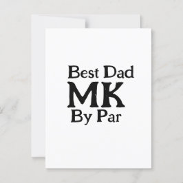 Postal Mejor papá por par monograma simple rusti del día 