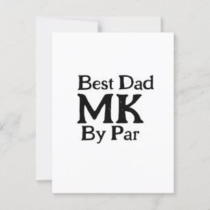 Postal Mejor papá por par monograma simple rusti del día 