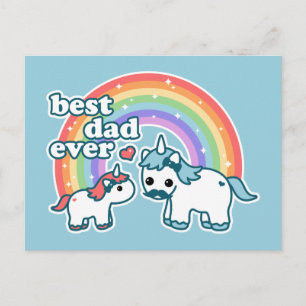 Postal Mejor Papá Unicornio De La Historia