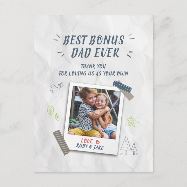 Postal Mejor Personalizado de Bono de Papá Esteban (Anverso)