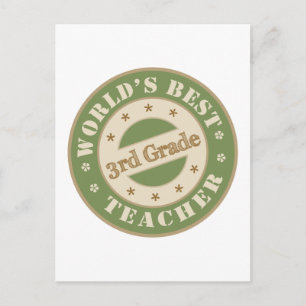 Postal Mejor profesor de tercer grado del mundo