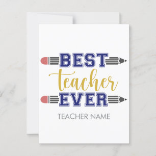 Postal Mejor Profesor Personalizado - Regalo Personalizad