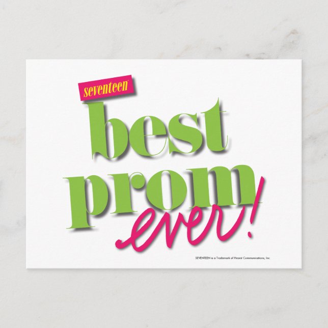 Postal Mejor Prom para siempre - Verde (Anverso)