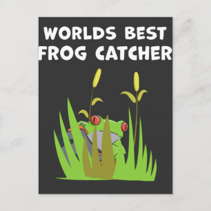 Postal Mejor Rana del Mundo Catcher Regalo Lago Amphibian