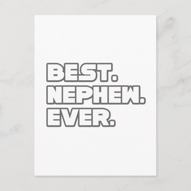 Postal Mejor sobrino de la historia (Anverso)