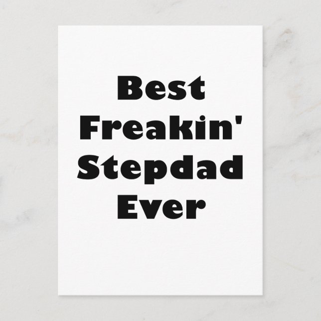 Postal Mejor Stepdad de Freakin (Anverso)