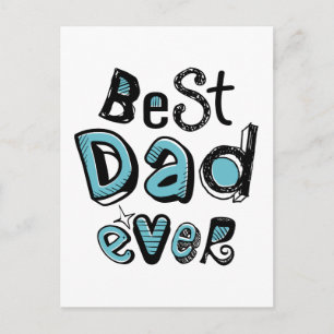 Postal Mejor tipografía de papá nunca