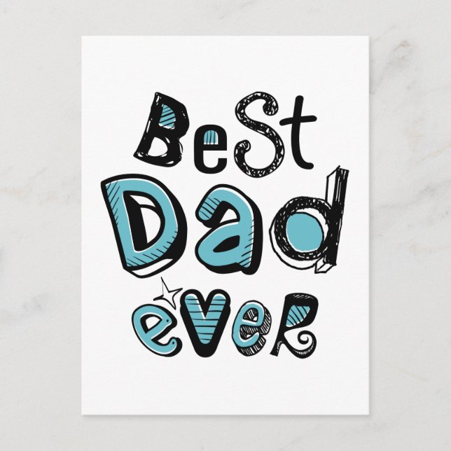 Postal Mejor tipografía de papá nunca (Anverso)