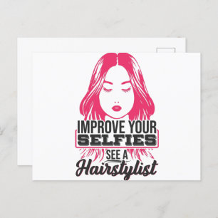 Postal Mejora tus selfies Ver A Un Hairstylista
