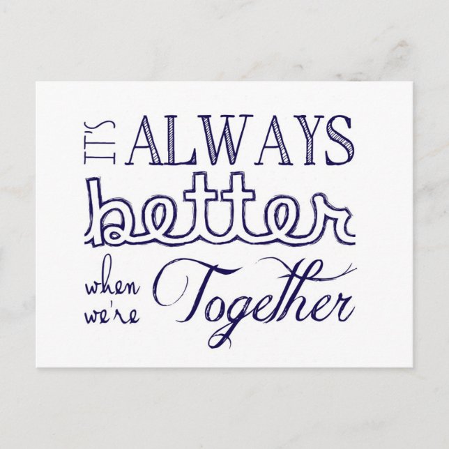 Postal Mejore siempre cuando (Anverso)