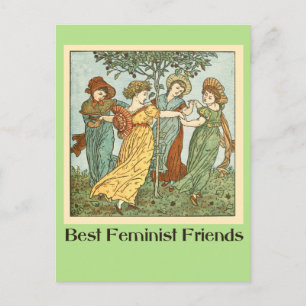 Postal Mejores amigas feministas