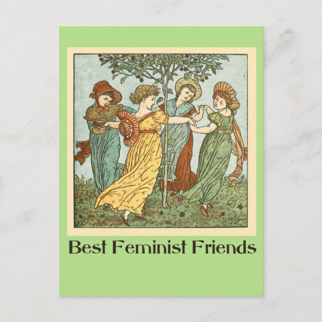 Postal Mejores amigas feministas (Anverso)