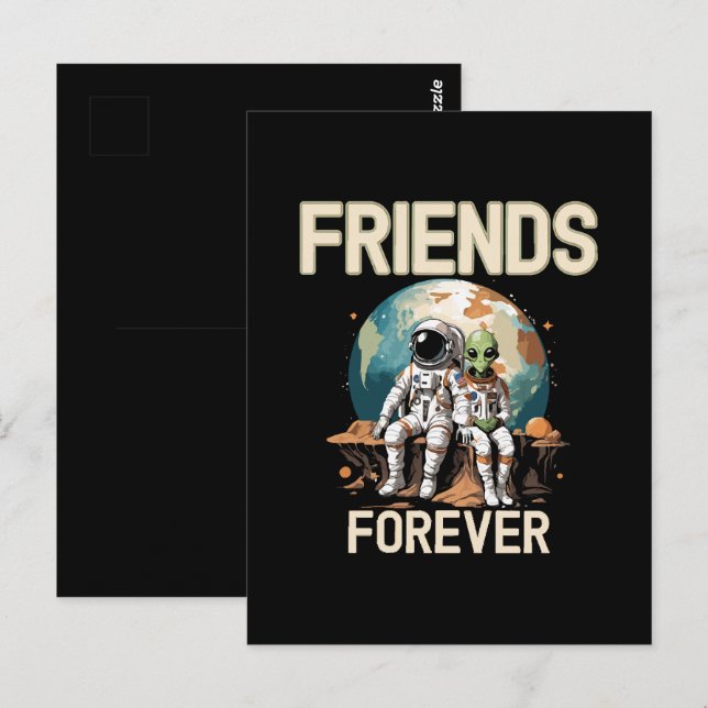 Postal Mejores amigos para siempre  (Anverso / Reverso)