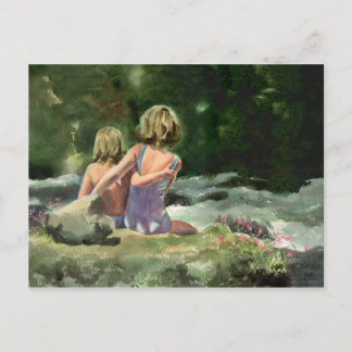 Postal MEJORES AMIGOS por la CREEK de SHARON SHARPE