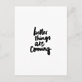 Postal Mejores cosas son cita inspiradora que viene