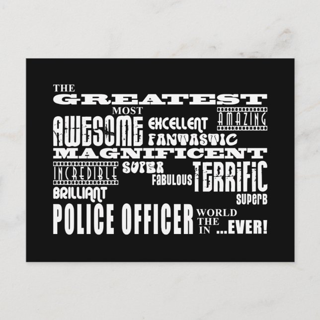 Postal Mejores Oficiales de Policía: Mayor Oficial de Pol (Anverso)