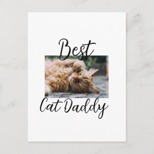 Postal Mejores padres gato Daddy padres mascota foto papá