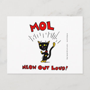 Postal Mel "MOL: SALIDA DE LA MIERDA"