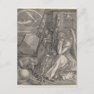 Postal Melancholia I, grabada por Albrecht Durer