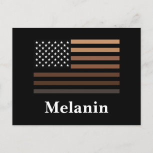 Postal Melanin African American Bandera de Estados Unidos